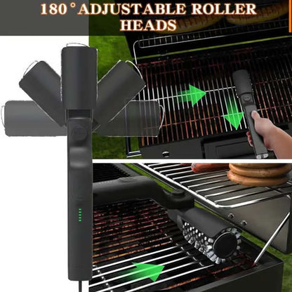 🔥48 % RABATT NÅ! 🍖 Trådløs elektrisk grillbørste – Dyp rengjøring, langt håndtak og oppladbar 🔋