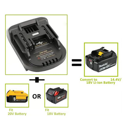 📢📢48% RABATT!! ⏰🔌 Litiumbatteriadapter for 18V batteriverktøy – enkel montering og stabil strømtilkobling