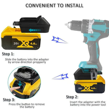 📢📢48% RABATT!! ⏰🔌 Litiumbatteriadapter for 18V batteriverktøy – enkel montering og stabil strømtilkobling