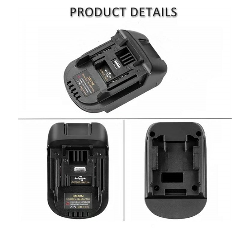 📢📢48% RABATT!! ⏰🔌 Litiumbatteriadapter for 18V batteriverktøy – enkel montering og stabil strømtilkobling