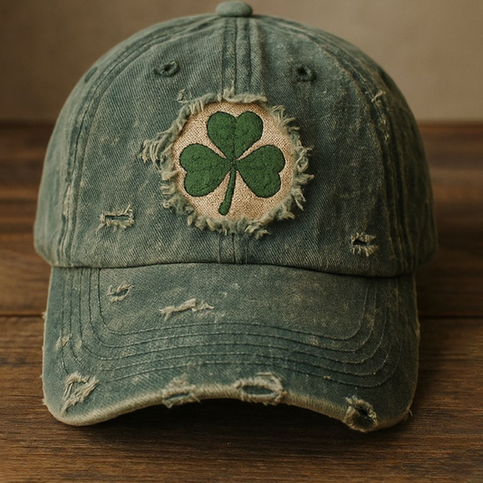 Vintage Distressed Shamrock baseballcaps