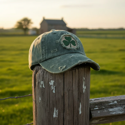 Vintage Distressed Shamrock baseballcaps