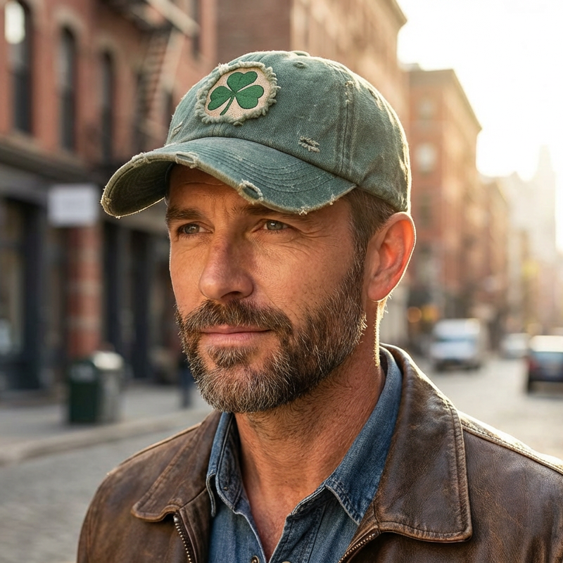 Vintage Distressed Shamrock baseballcaps