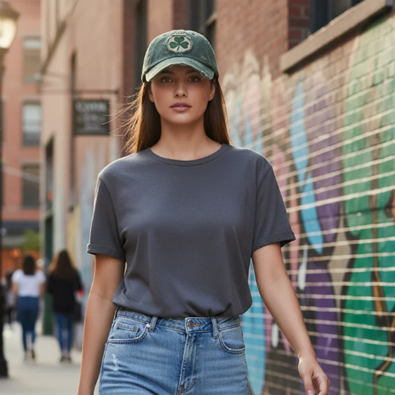 Vintage Distressed Shamrock baseballcaps