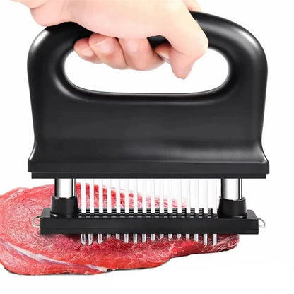📢 48 % RABATT!! 🎉 Kjøttmørner med 48 kniver i rustfritt stål – Mørner på sekunder, oppvaskmaskinsikker og sikkert oppbevaringsdeksel inkludert! 🔪