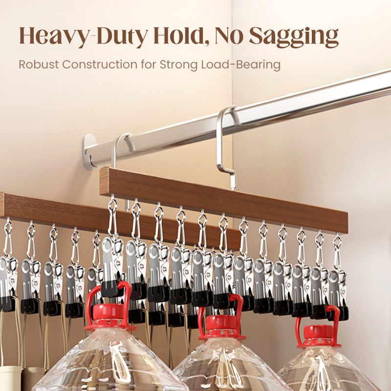 360° svingbar garderobeorganisator med flere kroker