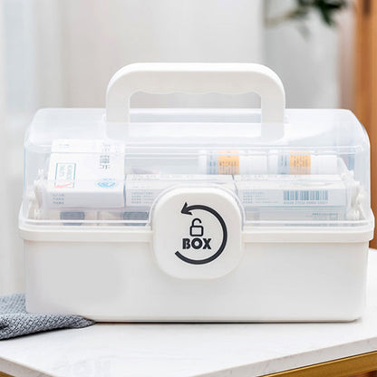 🎉48 % RABATT! 💊 Medisinboks med stor kapasitet i flere etasjer – vri-og-lås, smart organisering i tre etasjer! 🔒✨