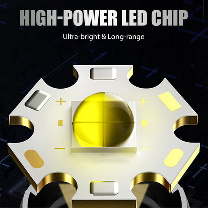 🎁⏰Oppladbar P50 LED-lommelykt med justerbar zoom