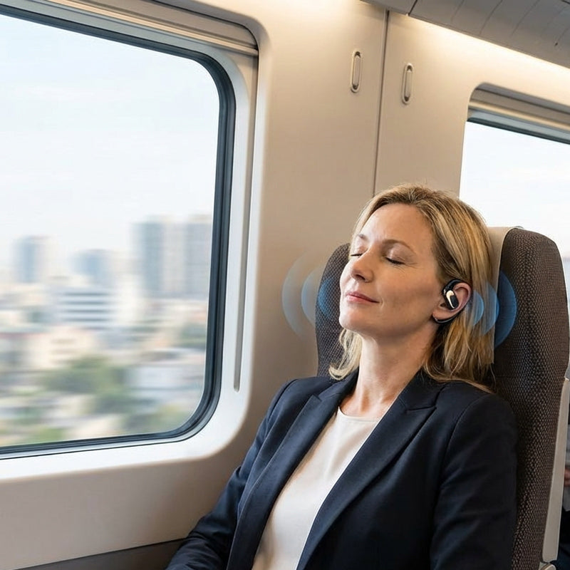 ⏳Begrenset tilbud!🎧 Åpne hodetelefoner med 72 timers batterilevetid, sikker passform for trening og pendling ✨