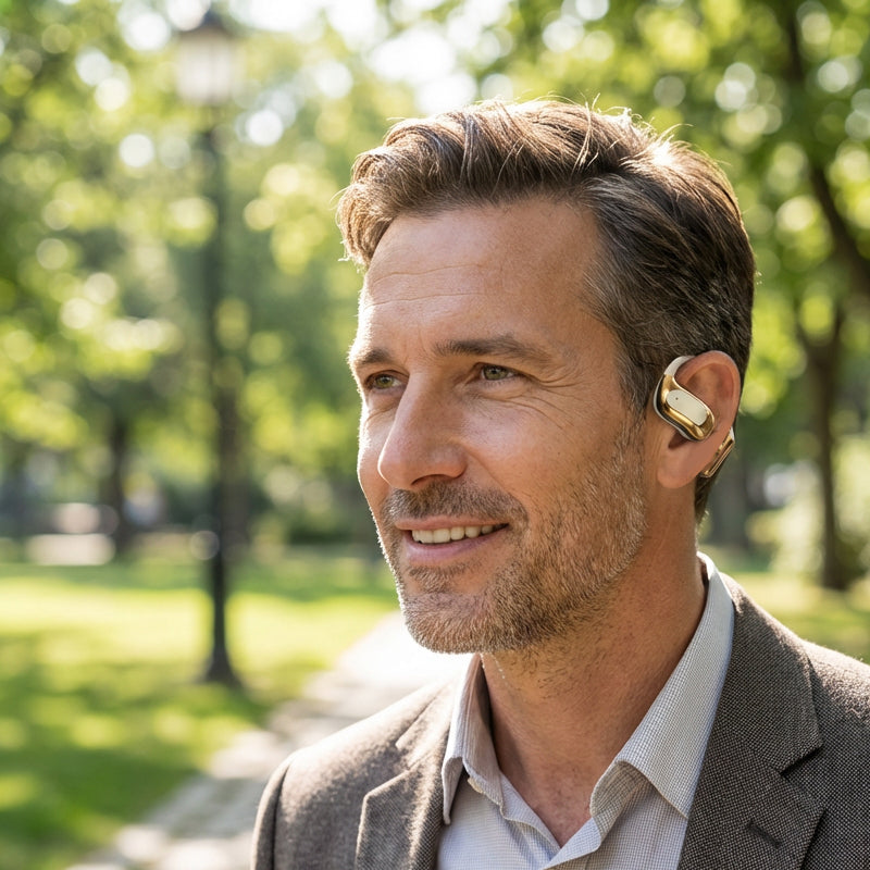 ⏳Begrenset tilbud!🎧 Åpne hodetelefoner med 72 timers batterilevetid, sikker passform for trening og pendling ✨