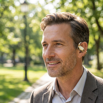 ⏳Begrenset tilbud!🎧 Åpne hodetelefoner med 72 timers batterilevetid, sikker passform for trening og pendling ✨