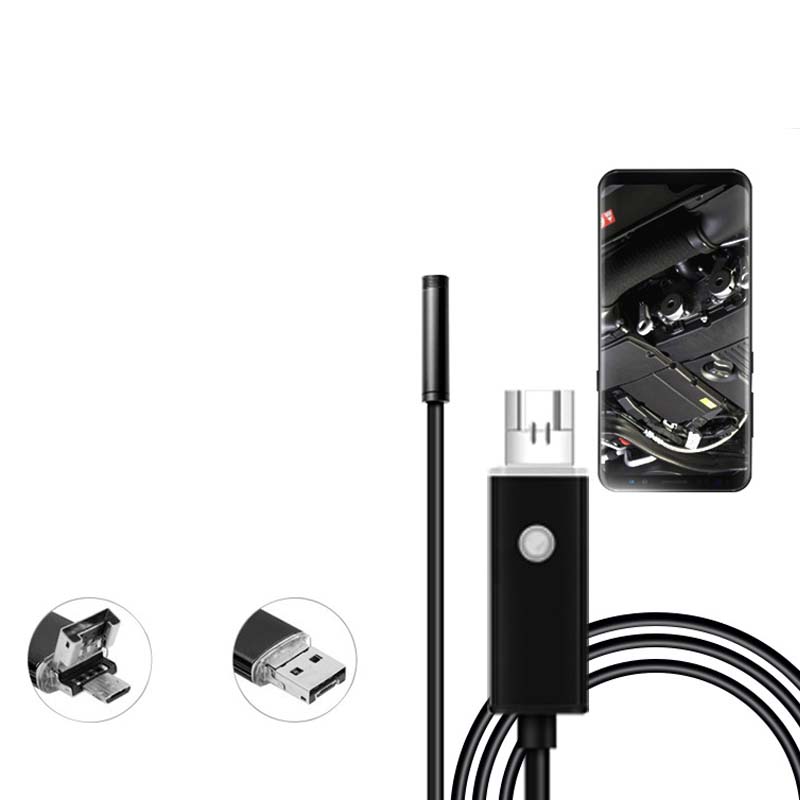 3-i-1 vanntett USB-endoskopkamera med LED-lys