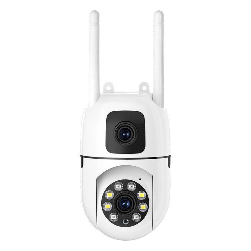 360° panorerbart og tiltbart 4K sikkerhetskamera med dobbel linse – Utendørs WiFi-overvåkingskamera