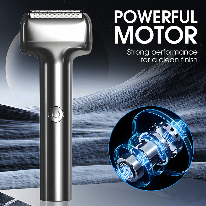 Effektiv, oppladbar barbermaskin med folie for menn