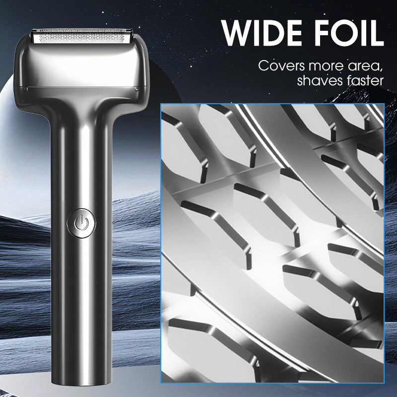 Effektiv, oppladbar barbermaskin med folie for menn