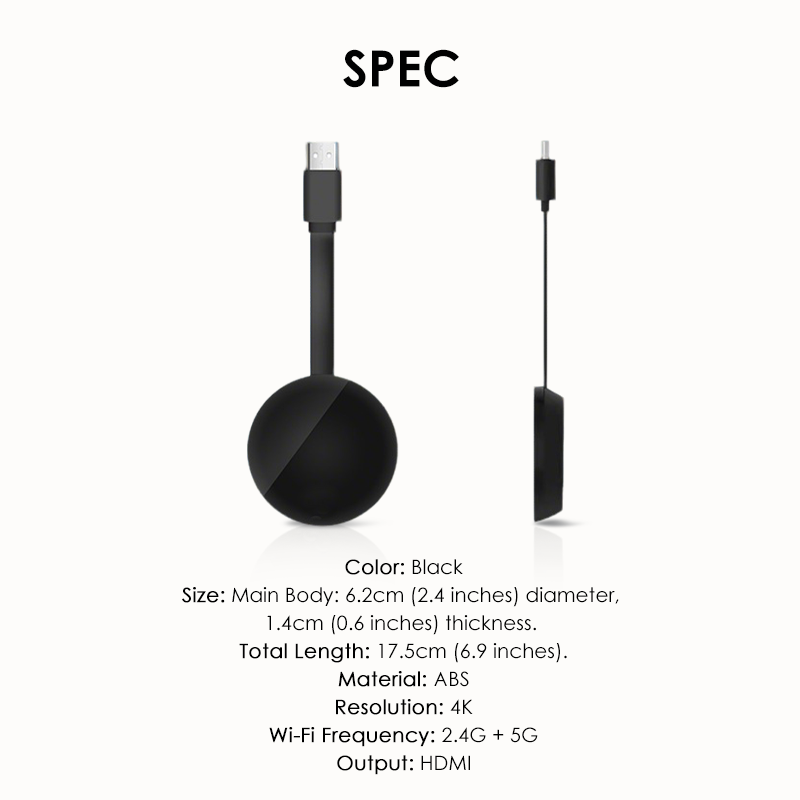 4K trådløs HDMI-skjermdongle