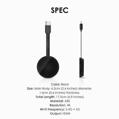 4K trådløs HDMI-skjermdongle