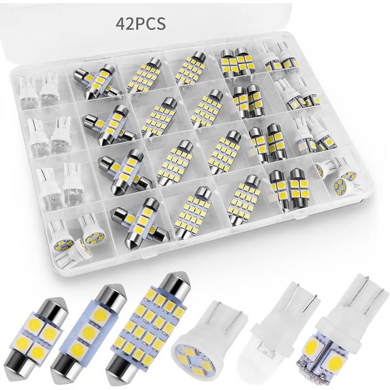 🌞Få 48 % rabatt for våren!💡42-delers supersterkt LED-innvendig billyssett – Plug & Play-oppgradering for bilen din ✨