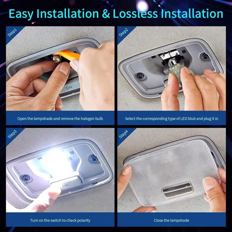 🌞Få 48 % rabatt for våren!💡42-delers supersterkt LED-innvendig billyssett – Plug & Play-oppgradering for bilen din ✨