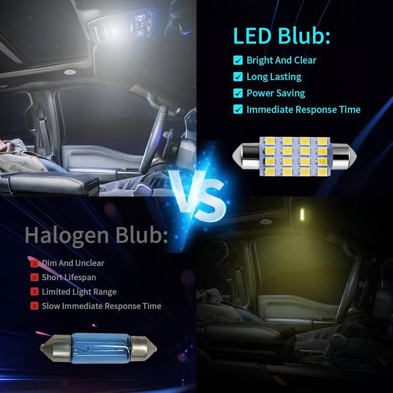 🌞Få 48 % rabatt for våren!💡42-delers supersterkt LED-innvendig billyssett – Plug & Play-oppgradering for bilen din ✨