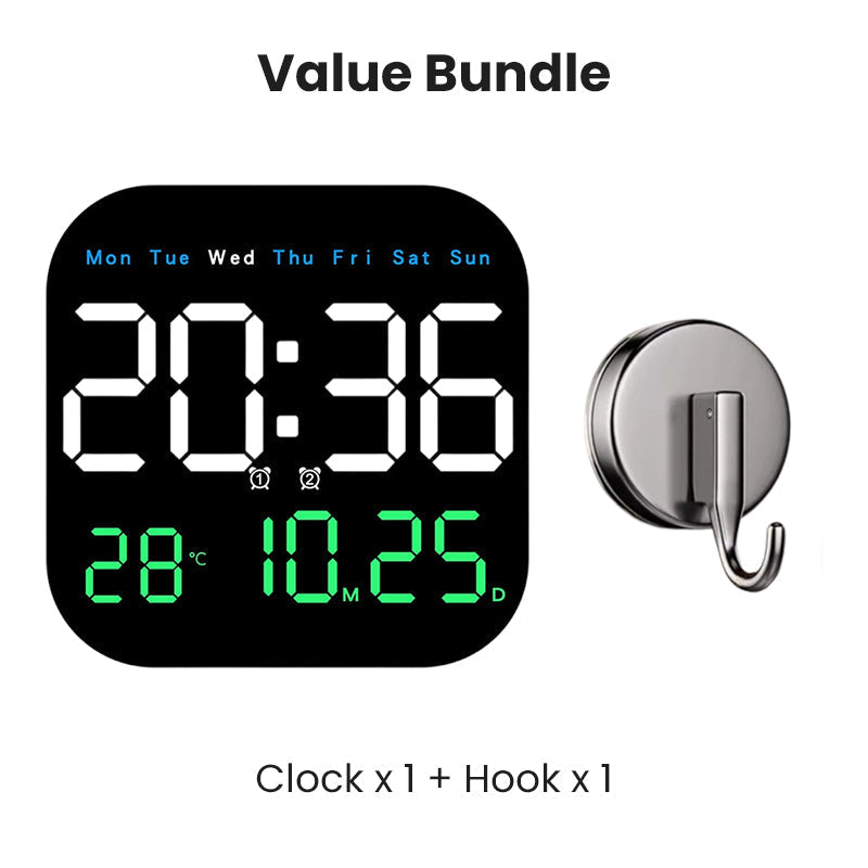 Multifunksjonell digital vekkerklokke for hjemmet og kontoret