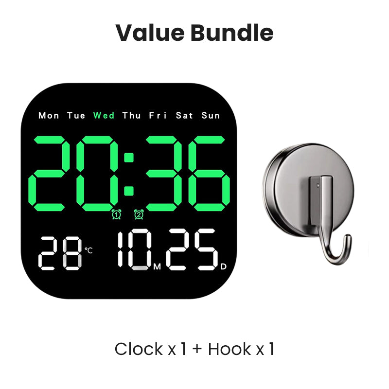 Multifunksjonell digital vekkerklokke for hjemmet og kontoret