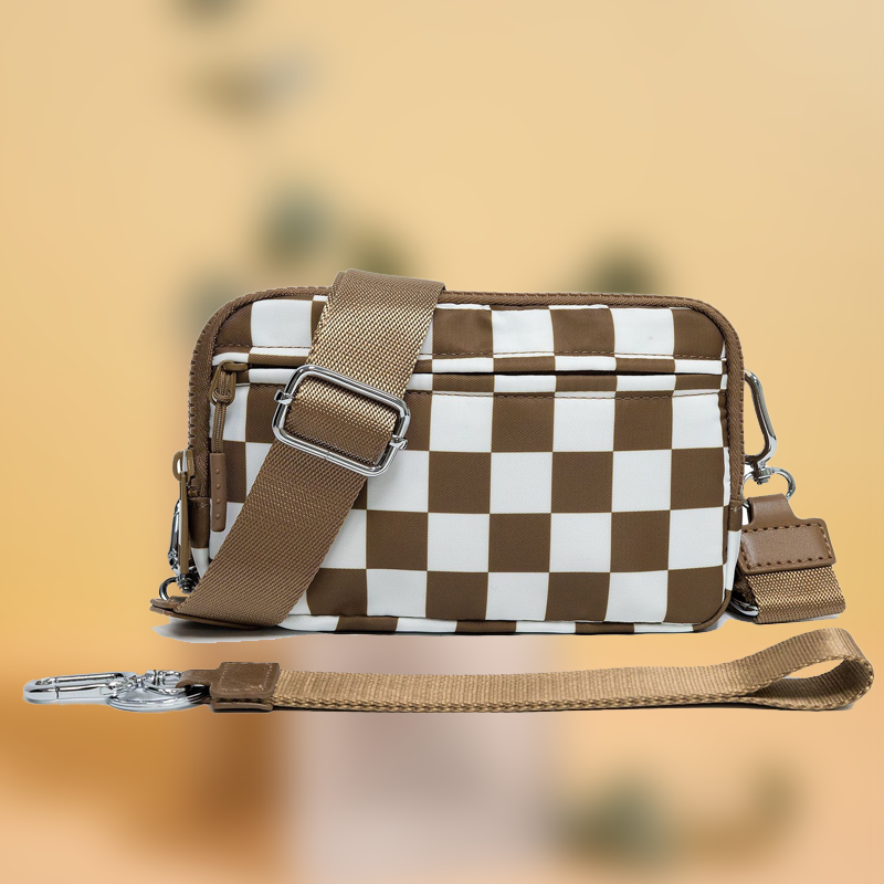🌞Gjør våren frisk med 48 % rabatt!🎒 Unisex rutete belteveske – Allsidig å bruke som crossbody, belteveske eller håndveske