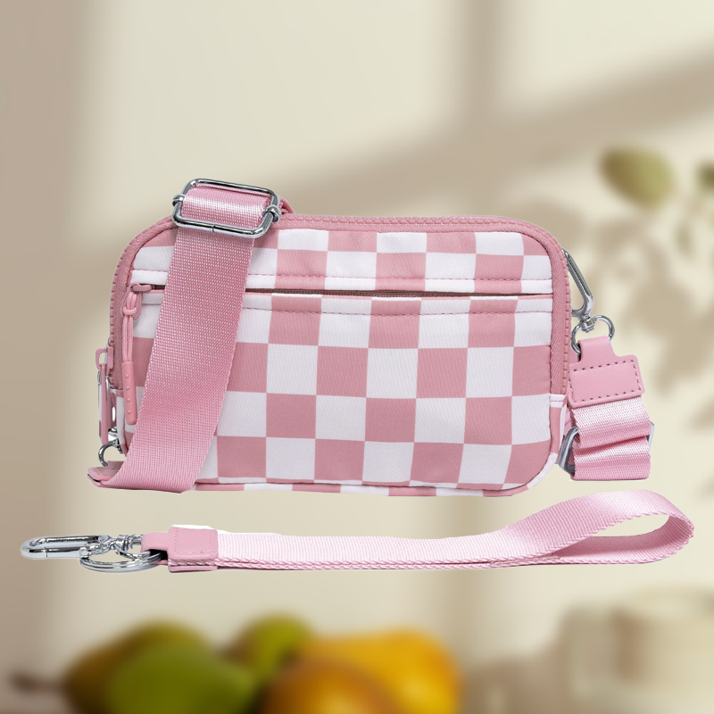 🌞Gjør våren frisk med 48 % rabatt!🎒 Unisex rutete belteveske – Allsidig å bruke som crossbody, belteveske eller håndveske
