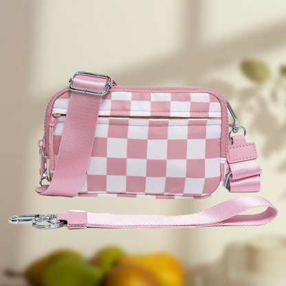 🌞Gjør våren frisk med 48 % rabatt!🎒 Unisex rutete belteveske – Allsidig å bruke som crossbody, belteveske eller håndveske