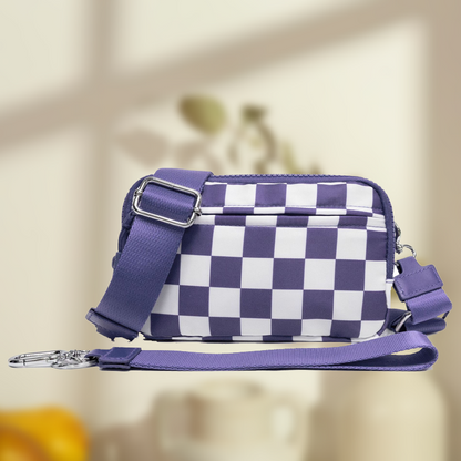 🌞Gjør våren frisk med 48 % rabatt!🎒 Unisex rutete belteveske – Allsidig å bruke som crossbody, belteveske eller håndveske