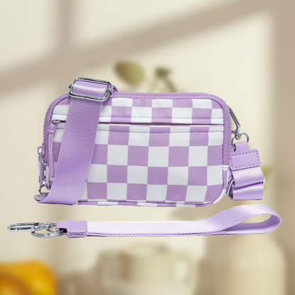 🌞Gjør våren frisk med 48 % rabatt!🎒 Unisex rutete belteveske – Allsidig å bruke som crossbody, belteveske eller håndveske