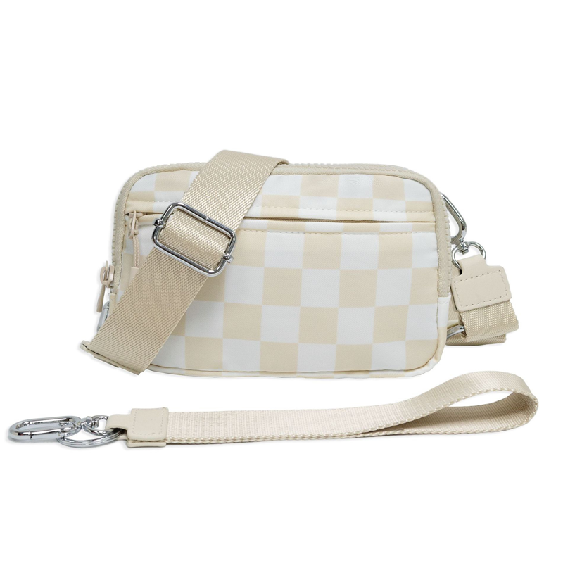 🌞Gjør våren frisk med 48 % rabatt!🎒 Unisex rutete belteveske – Allsidig å bruke som crossbody, belteveske eller håndveske