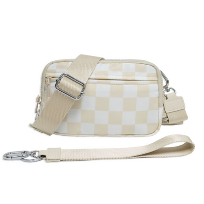 🌞Gjør våren frisk med 48 % rabatt!🎒 Unisex rutete belteveske – Allsidig å bruke som crossbody, belteveske eller håndveske