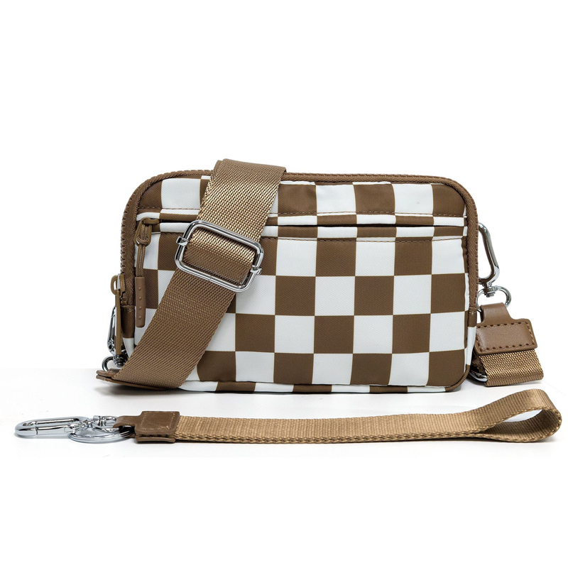 🌞Gjør våren frisk med 48 % rabatt!🎒 Unisex rutete belteveske – Allsidig å bruke som crossbody, belteveske eller håndveske