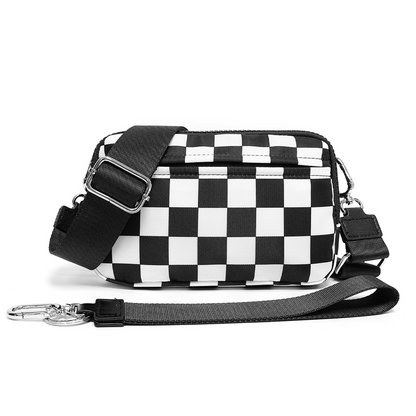 🌞Gjør våren frisk med 48 % rabatt!🎒 Unisex rutete belteveske – Allsidig å bruke som crossbody, belteveske eller håndveske