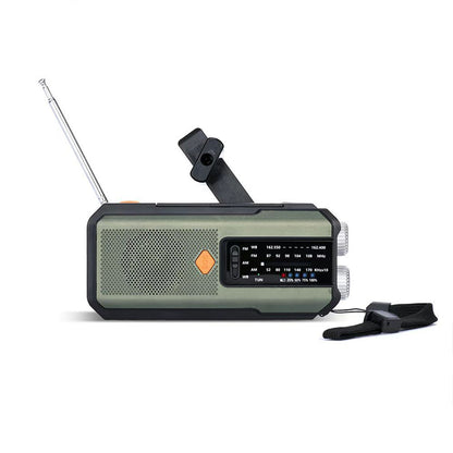 🔥48 % RABATT!📻Solcelledrevet håndsveiv værradio✨