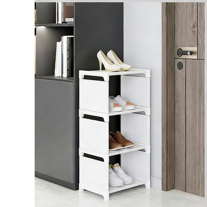 👠 48 % RABATT NÅ! 🚪 Vertikal skohylle til inngangsparti – Plassbesparende, solid metallramme og enkel montering 👟