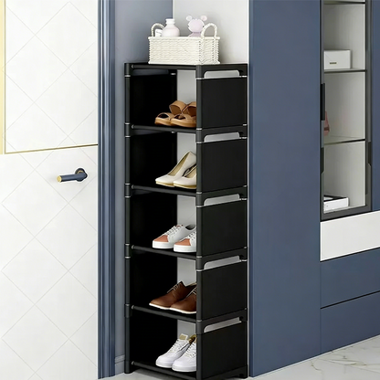 👠 48 % RABATT NÅ! 🚪 Vertikal skohylle til inngangsparti – Plassbesparende, solid metallramme og enkel montering 👟
