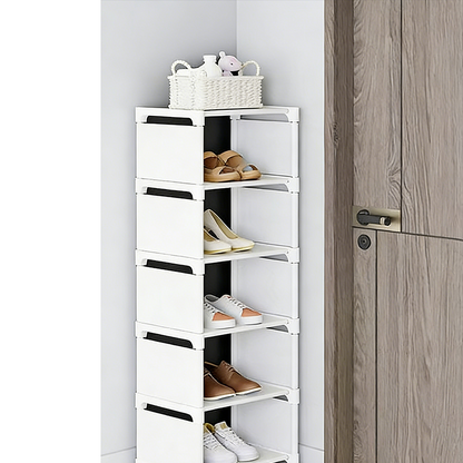 👠 48 % RABATT NÅ! 🚪 Vertikal skohylle til inngangsparti – Plassbesparende, solid metallramme og enkel montering 👟