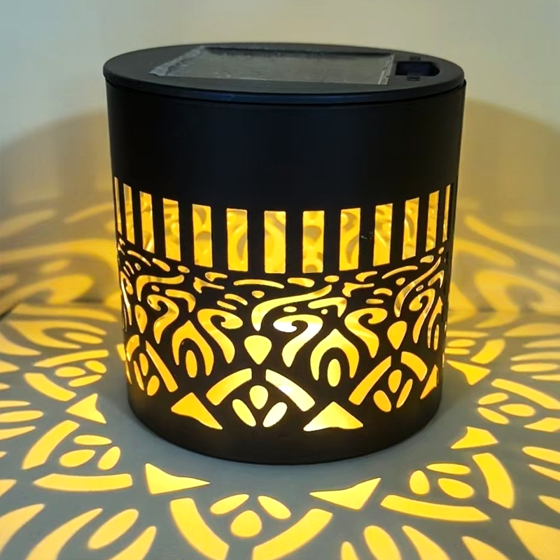 ☀️ Solcellelampe i mandala-design for hage og terrasse – 2-i-1 gulvlampe og vegglampe – Dekorativ belysning med vintage-effekt – Rustfri og holdbar