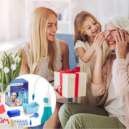 👂 HELT SALG! ⚡ Sett for fjerning av ørevoks – Trygg og skånsom, gjenbrukbar silikonskje, enkel å bruke, effektiv og hygienisk for ørerengjøring ✨