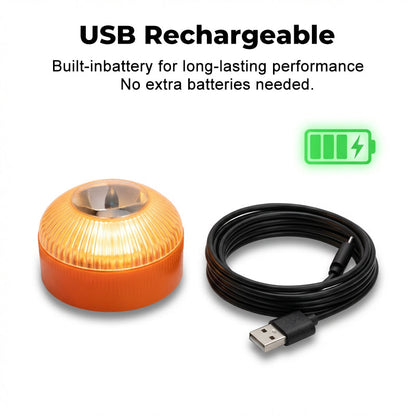 🚨 48% AVSLAG – LED Magnetisk nødlys med sterk magnet & varselblink