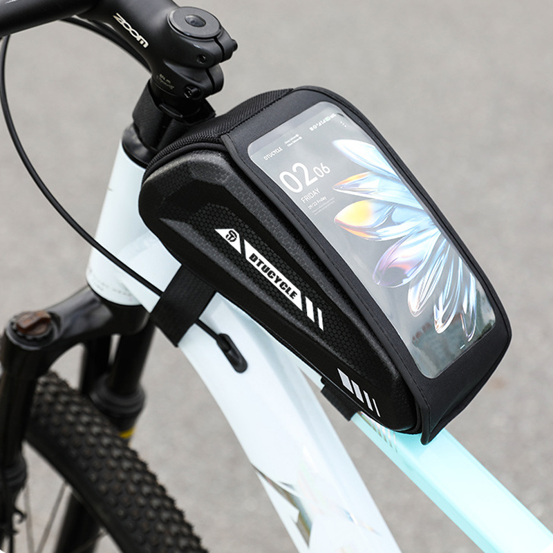 🚴 48 % RABATT NÅ! 💧 Vannavvisende sykkelveske med stor kapasitet – Berøringsfølsomt telefonrom, slankt design på overrøret og doble glidelåser 📱