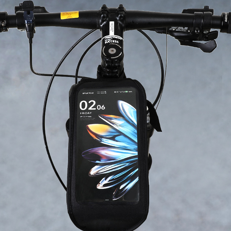 🚴 48 % RABATT NÅ! 💧 Vannavvisende sykkelveske med stor kapasitet – Berøringsfølsomt telefonrom, slankt design på overrøret og doble glidelåser 📱