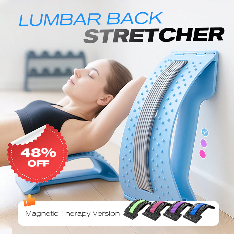 Magnetisk korsryggstrekker – akupressurmassasje, bærbar design og lindrer ryggsmerter 🧘‍♂️✨