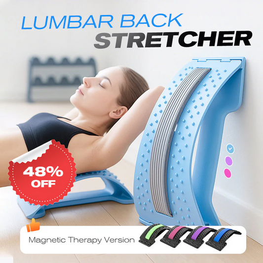 Magnetisk korsryggstrekker – akupressurmassasje, bærbar design og lindrer ryggsmerter 🧘‍♂️✨