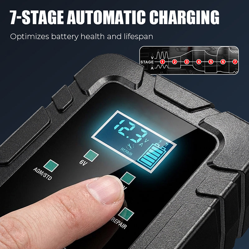 🔥Tidsbegrenset kampanje 48 % RABATT🔥1,5A 6V 12V automatisk batterilader