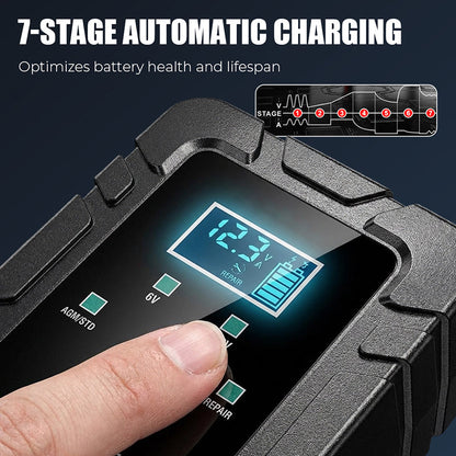 🔥Tidsbegrenset kampanje 48 % RABATT🔥1,5A 6V 12V automatisk batterilader