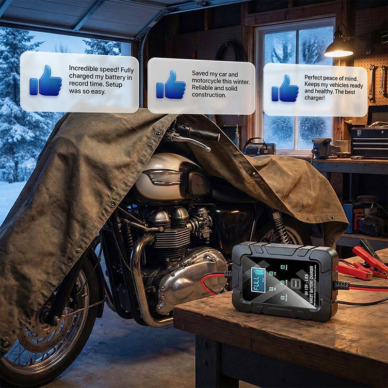 🔥Tidsbegrenset kampanje 48 % RABATT🔥1,5A 6V 12V automatisk batterilader