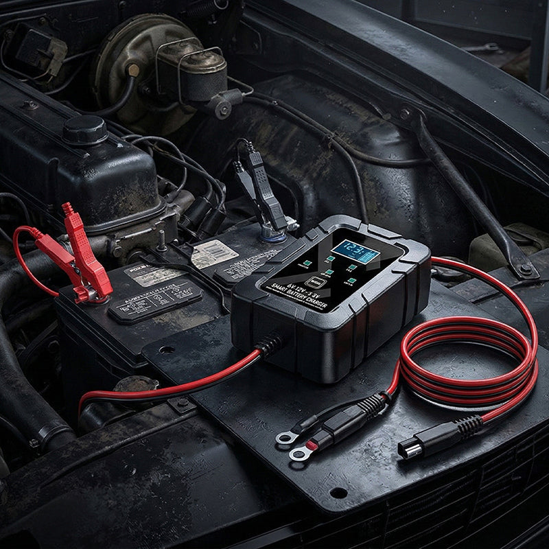 🔥Tidsbegrenset kampanje 48 % RABATT🔥1,5A 6V 12V automatisk batterilader